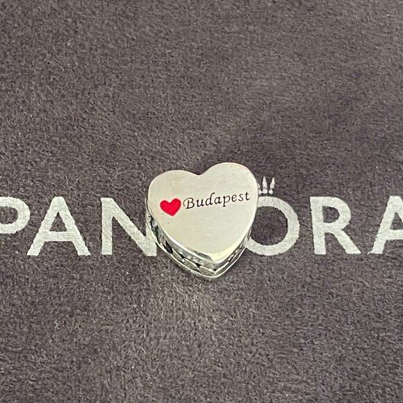 Pandora I Love Budapest Heart Charm - Picture 1 of 4
